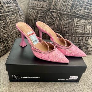 INC International Concepts Pink Glitter Heels